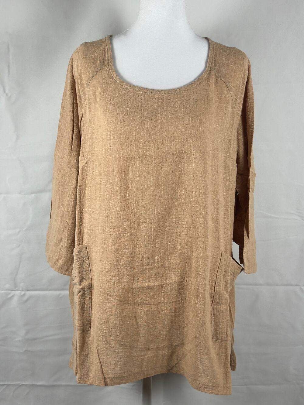 Zenana Textured Crinkle Tunic Top NWT Size XL